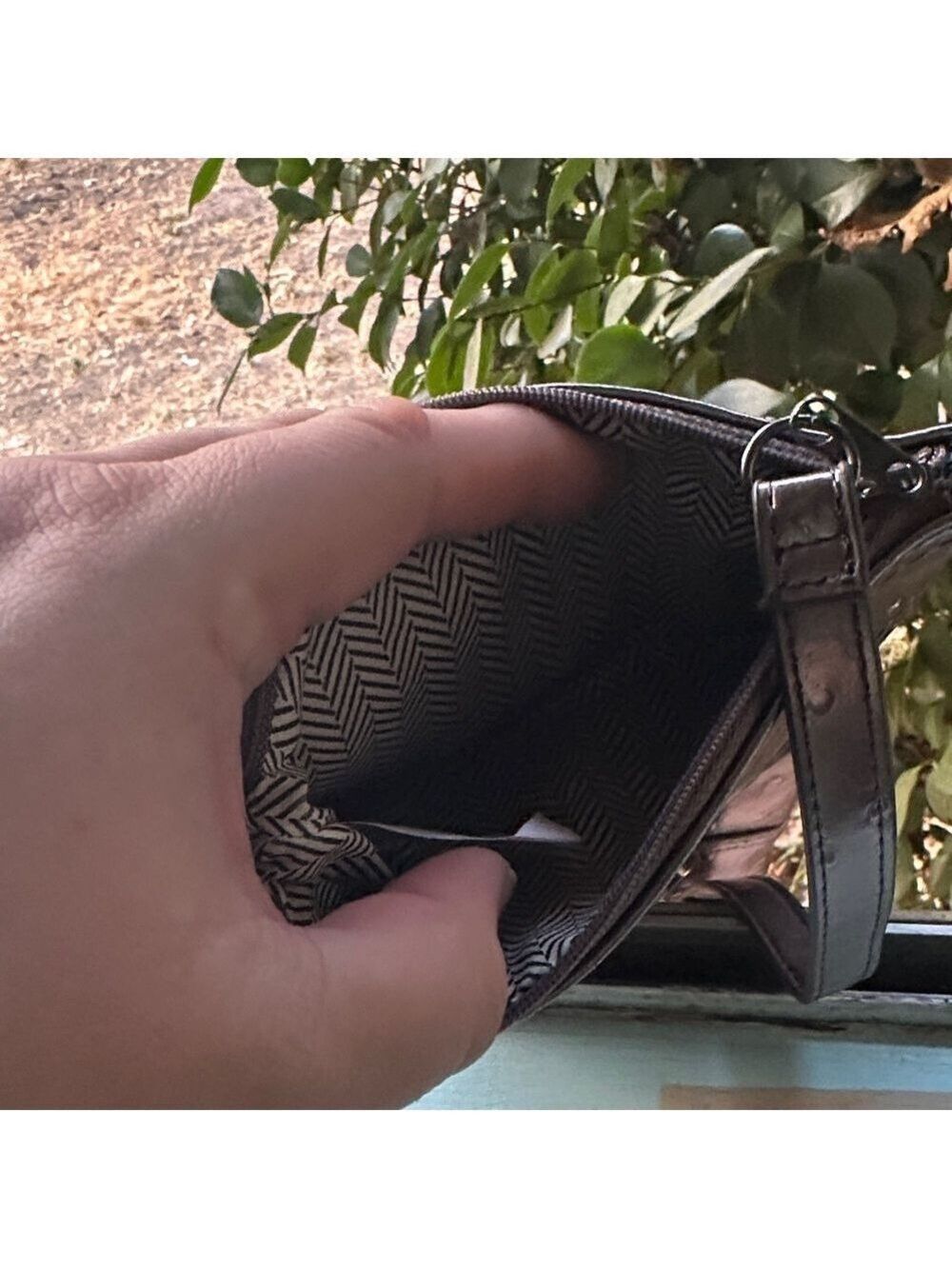 Steve Madden Shimmering Silver Wristlet - Picture 9 of 15